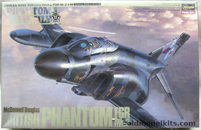 Hasegawa 1/48 British Phantom FGR Mk2 - (McDonnell Douglas F-4) - Royal Air Force RAF 92 Sq Germany / 41 Sq 38 Group / 92 Sq / 56 Sq 11 Group / No.228 OCU No.11 Group, P16 plastic model kit